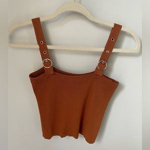Burnt orange crop tank - M/L